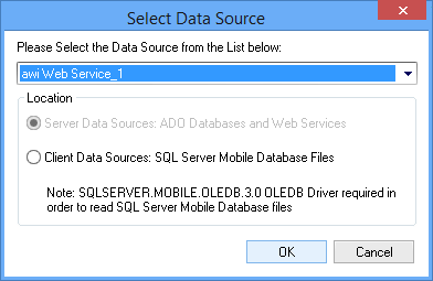 Picture showing the Select Data Source dialog box.